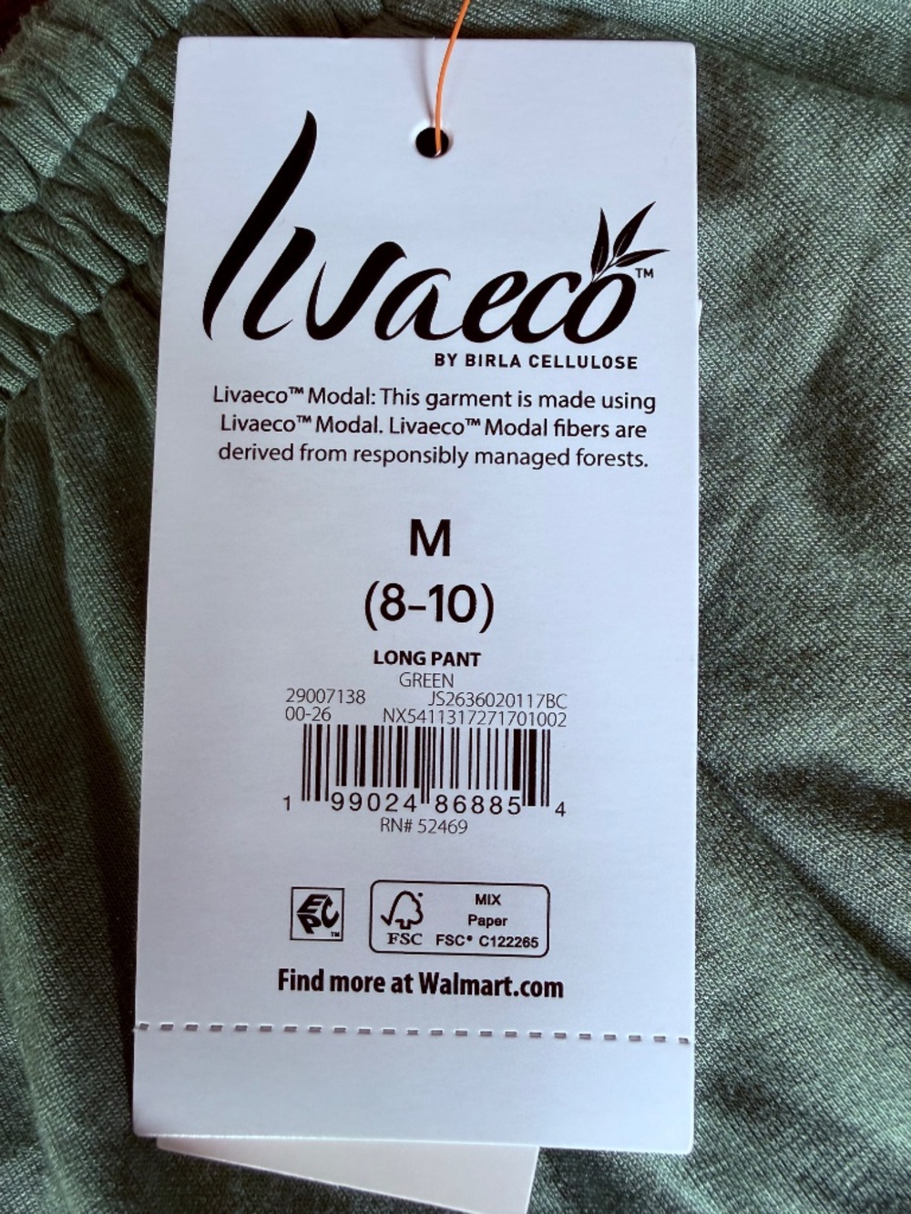 Joyspun Women’s Modal Wide Leg Lounge Pants Green M 8-10 NWT - Picture 4 of 11